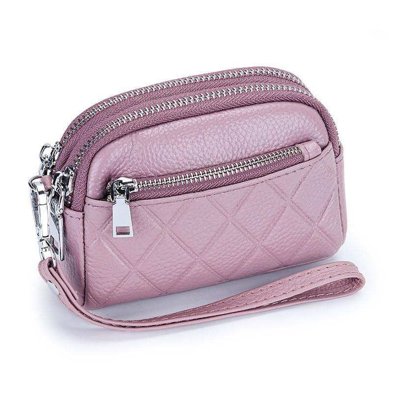 Leather Women s Mini Bag Change Cowhide Large-capacity Three-zipper Multi-function Handbag Coin Clutch 13x9x5cm бузковий
Leather Women s Mini Bag Change Cowhide Large-capacity Three-zipper Multi-function Handbag Coin Clutch 13x9x5cm бузковий