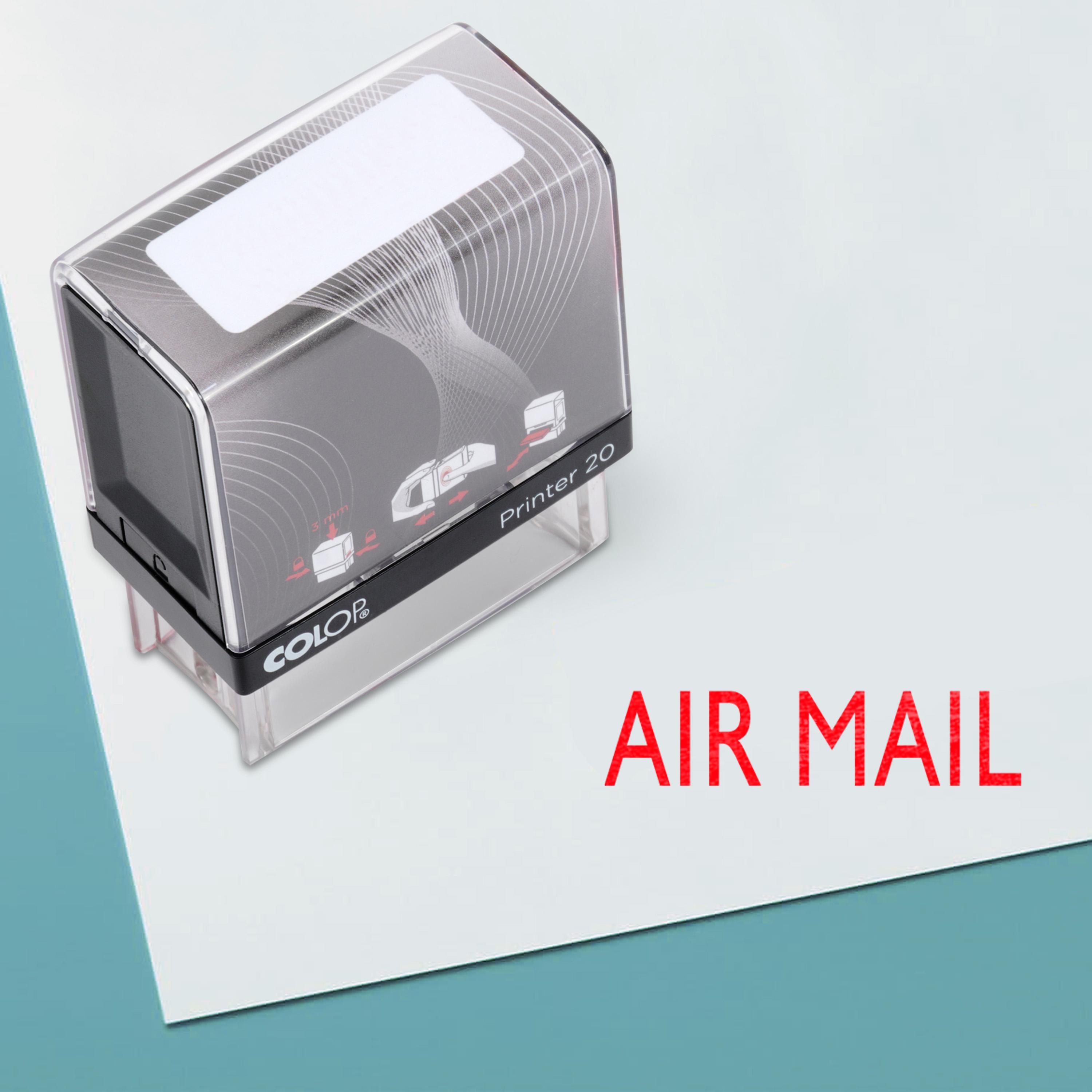 AIR Mail Self Inking Rubber Stamp Custom Colop Office Stationary P20 Mini Stamper Impression Area: 14 mm x 38 mm синий
AIR Mail Self Inking Rubber Stamp Custom Colop Office Stationary P20 Mini Stamper Impression Area: 14 mm x 38 mm синий