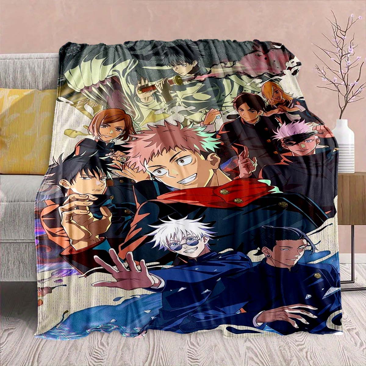 Jujutsu Kaisen Anime Flannel Blanket - Soft Warm Perfect for Sofa, Bedding Camping Travel Office Home Decor 75x90cm
Jujutsu Kaisen Anime Flannel Blanket - Soft Warm Perfect for Sofa, Bedding Camping Travel Office Home Decor 75x90cm