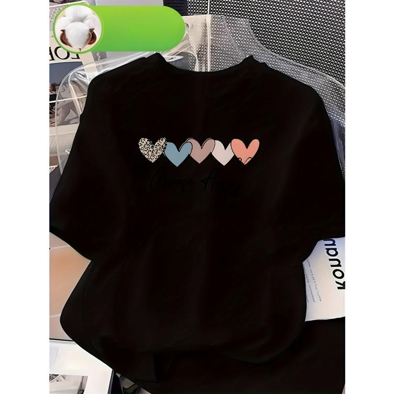 Elegant Vintage Letter Print Tee Women s Round Neck Short Sleeve Spring Summer Casual Fashion Essential Top 4XL чорний
Elegant Vintage Letter Print Tee Women s Round Neck Short Sleeve Spring Summer Casual Fashion Essential Top 4XL чорний