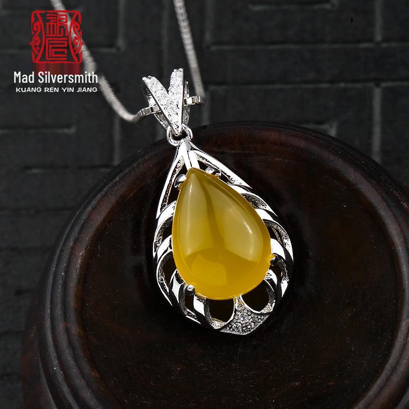 Rhodium-Plated 925 Sterling Silver Teardrop Pendant Setting for Amber, 10x13mm. Sterling Silver
Rhodium-Plated 925 Sterling Silver Teardrop Pendant Setting for Amber, 10x13mm. Sterling Silver