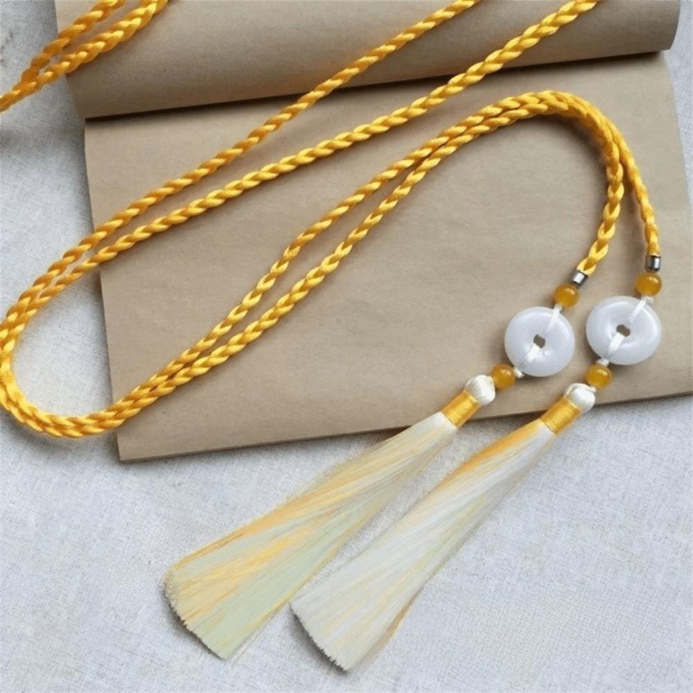 Traditional Ping An Pendant Waist Rope Chinese Style Braided Waist Sash for Men Women жовтий
Traditional Ping An Pendant Waist Rope Chinese Style Braided Waist Sash for Men Women жовтий