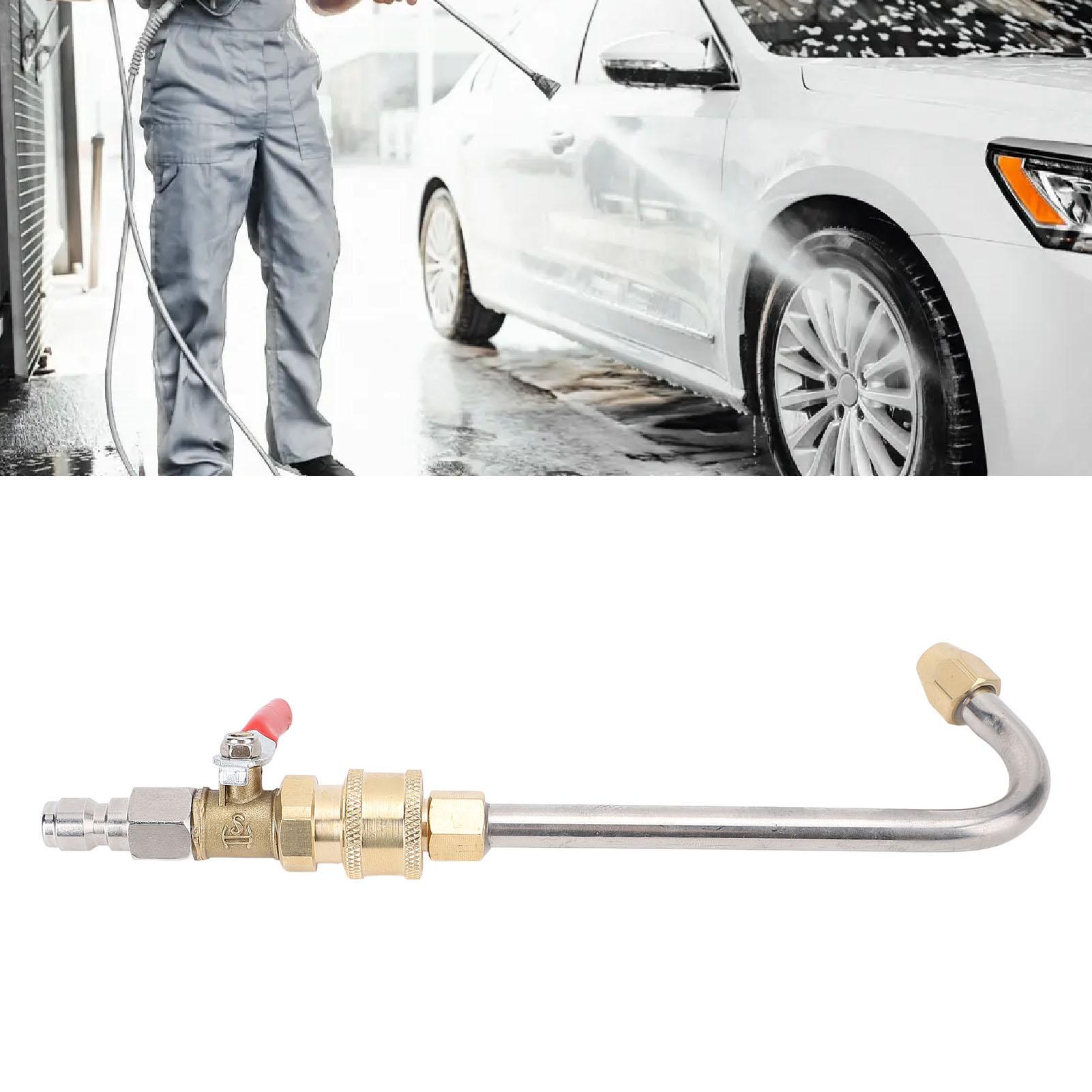 Curved Pressure Washer Extension Wand with Ball Valve 1/4 Inch Connector Power Washer Gutter Cleaner Attachment Rod 90°
Curved Pressure Washer Extension Wand with Ball Valve 1/4 Inch Connector Power Washer Gutter Cleaner Attachment Rod 90°