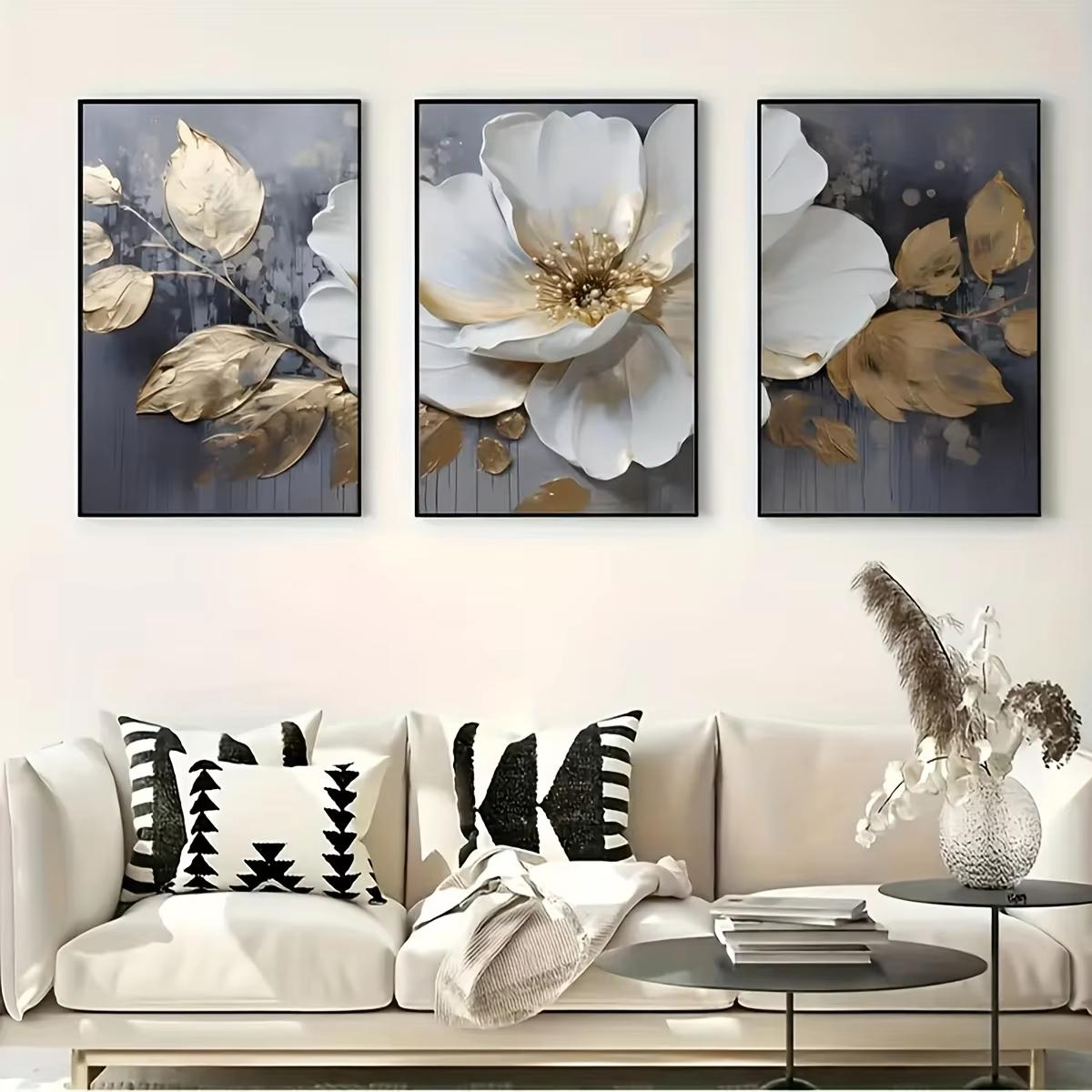 3pcs Modern Abstract Floral Wall Art Prints, Golden and White, Frameless High-Definition Posters for Living Room, Bedroom, Study (as the picture,20x30cm-3pcs)
3pcs Modern Abstract Floral Wall Art Prints, Golden and White, Frameless High-Definition Posters for Living Room, Bedroom, Study (as the picture,20x30cm-3pcs)