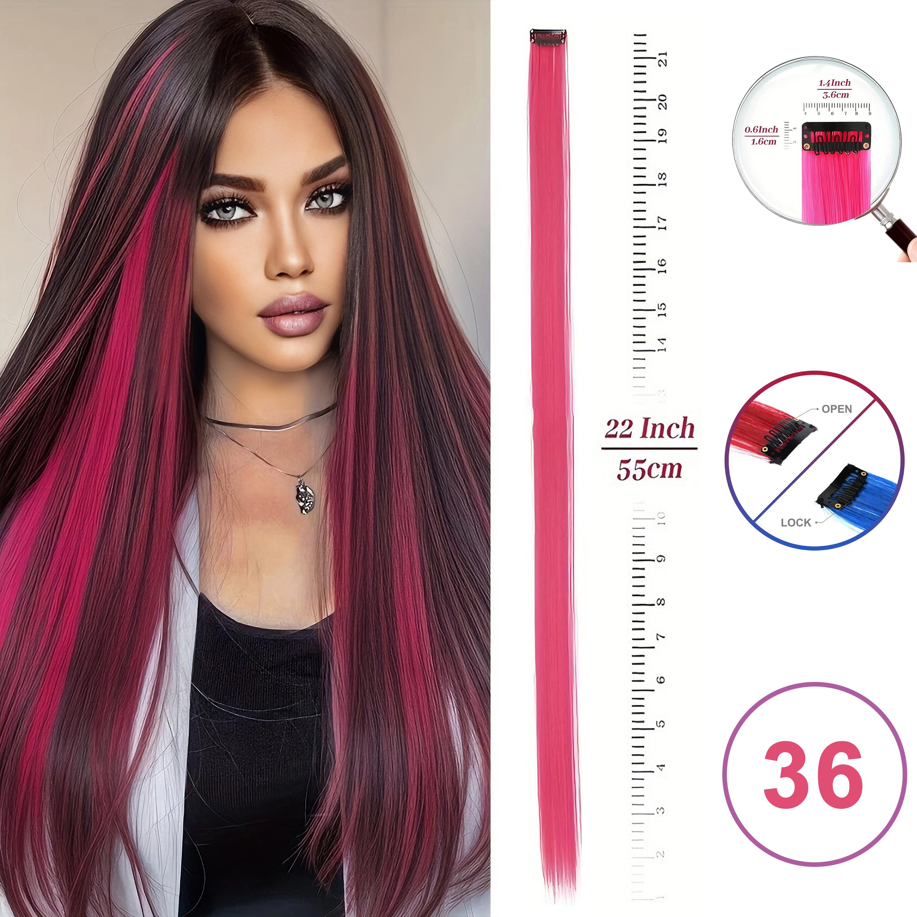 Hair Extensions Clip in 22 Inch Colored Hair Extensions Party Highlights Long Straight Synthetic Hairpieces for Women Kids Girls 22inches&6 pcs
Hair Extensions Clip in 22 Inch Colored Hair Extensions Party Highlights Long Straight Synthetic Hairpieces for Women Kids Girls 22inches&6 pcs