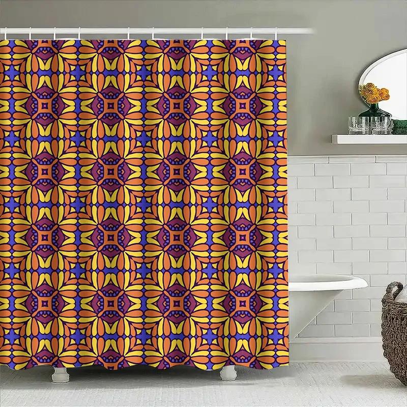 Festive Shower Curtain With Orange Yellow Purple Blue Geometric Pattern For Bathroom Decor Polyester Fabric Waterproof Home Deco W60H190(CM)-1 Pcs
Festive Shower Curtain With Orange Yellow Purple Blue Geometric Pattern For Bathroom Decor Polyester Fabric Waterproof Home Deco W60H190(CM)-1 Pcs