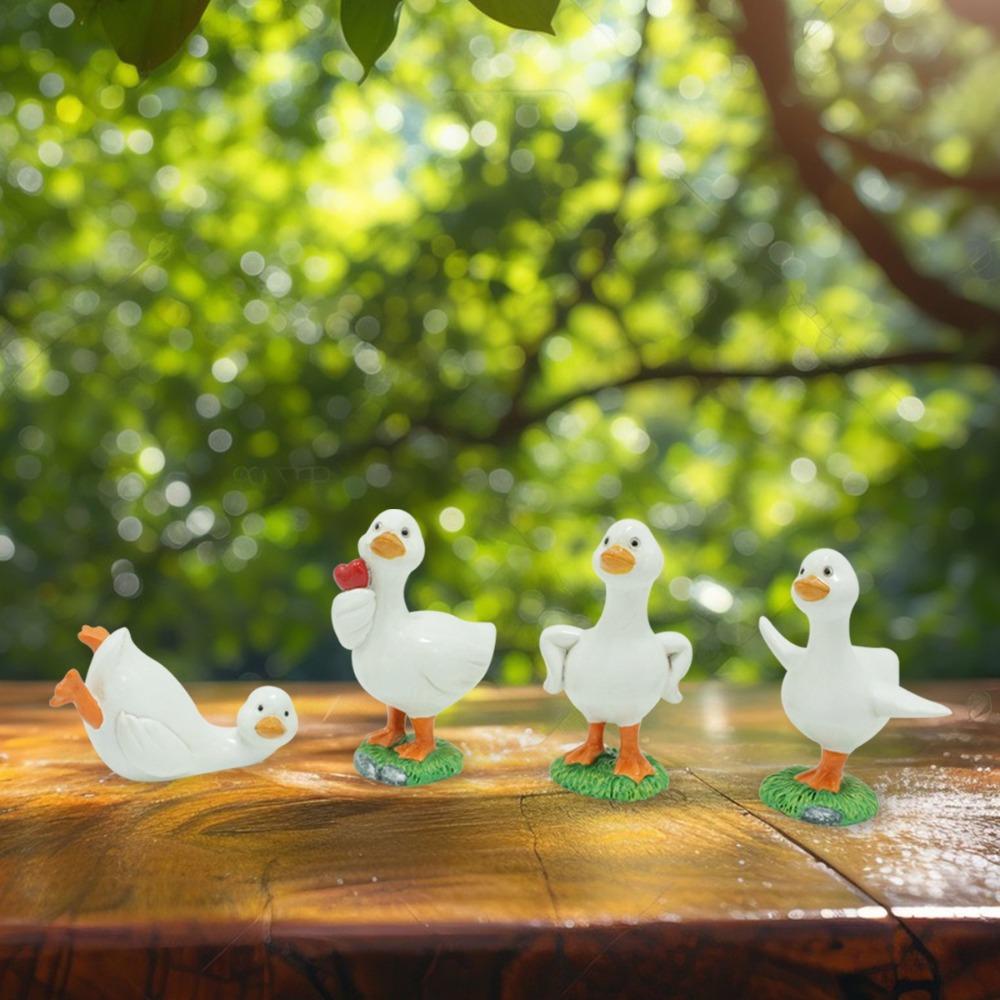 Cute Duck Figurine Set Resin Crafts Duck Ornaments Mini Duck Statue Micro-landscape Accessories 4pcs
Cute Duck Figurine Set Resin Crafts Duck Ornaments Mini Duck Statue Micro-landscape Accessories 4pcs