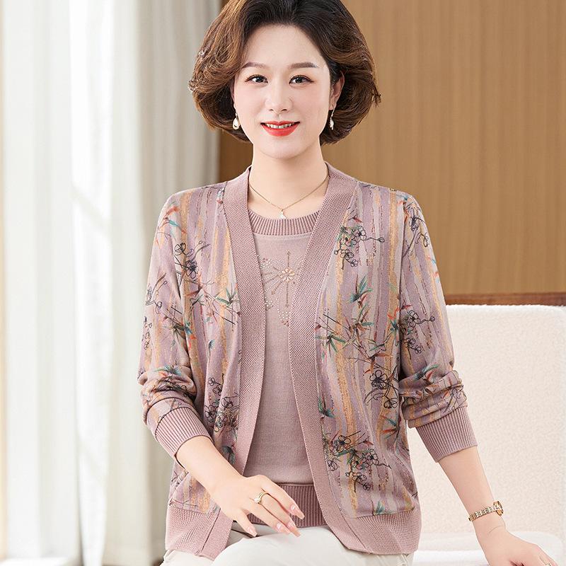 Kuo Taitai Spring Knit Cardigan Set for Middle-Aged & Elderly Women - Belly-Covering Lightweight Jacket XL (Recommended 100-110 Jin)
Kuo Taitai Spring Knit Cardigan Set for Middle-Aged & Elderly Women - Belly-Covering Lightweight Jacket XL (Recommended 100-110 Jin)