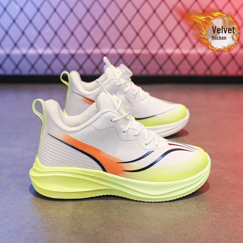 Boys Winter 2025 Fleece-Lined Leather Running Shoes for Medium & Large Children, Warm Sports Cotton Shoes 37 білий/помаранчевий
Boys Winter 2025 Fleece-Lined Leather Running Shoes for Medium & Large Children, Warm Sports Cotton Shoes 37 білий/помаранчевий