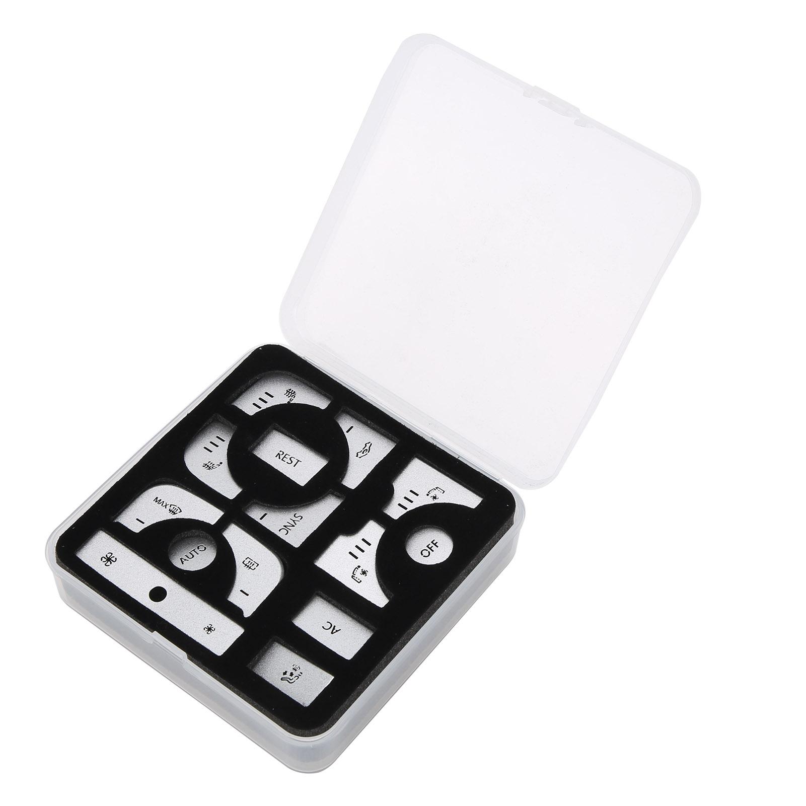 14pcs Auto Air Conditioning Button Sticker Silver Alloy Paste Installation Prevent Scratches
14pcs Auto Air Conditioning Button Sticker Silver Alloy Paste Installation Prevent Scratches