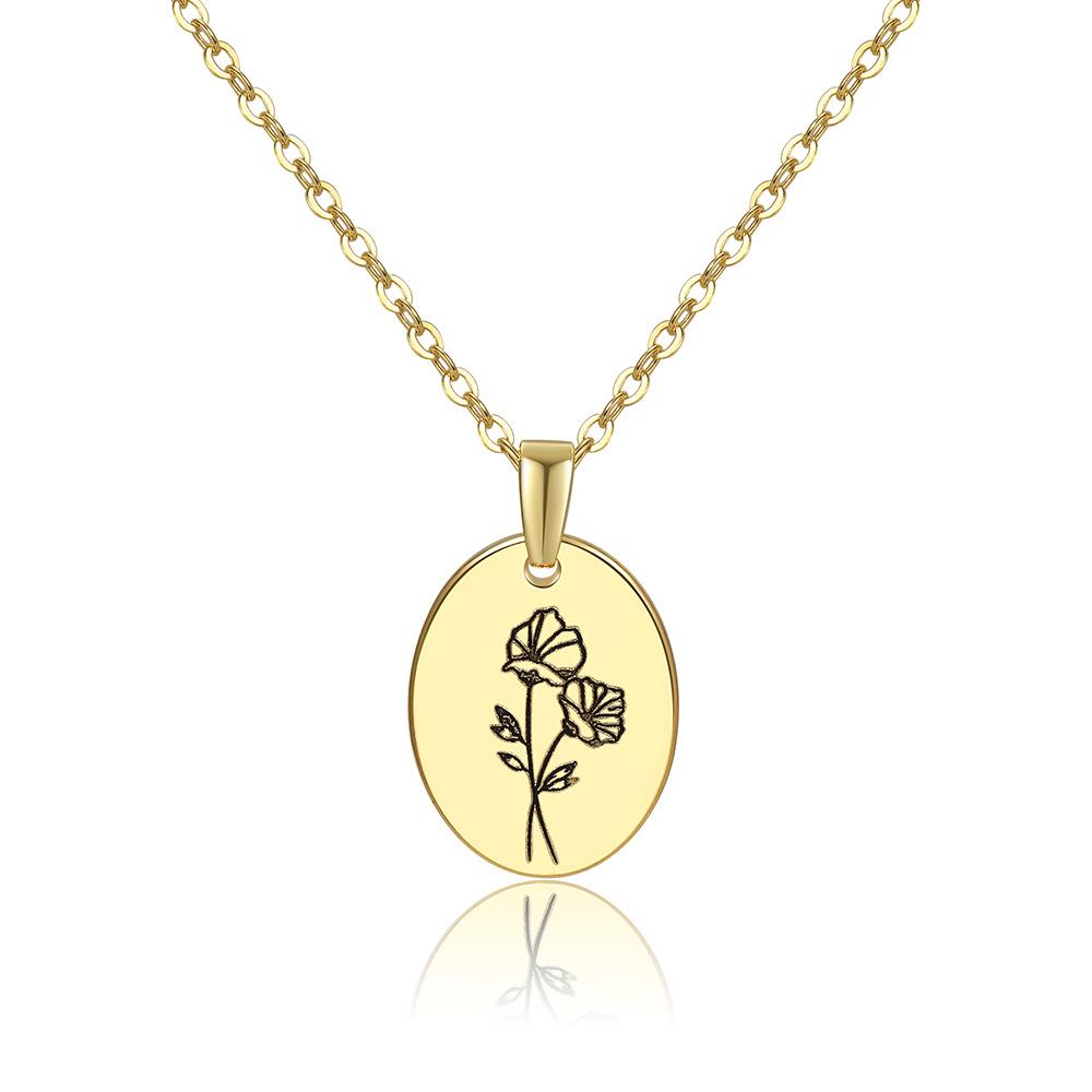 ANENJERY Овальний кулон Намисто з квітами на день народження для жінок Креативна особистість Місяць Ювелірні вироби Подарунок collares para mujer
ANENJERY Овальний кулон Намисто з квітами на день народження для жінок Креативна особистість Місяць Ювелірні вироби Подарунок collares para mujer