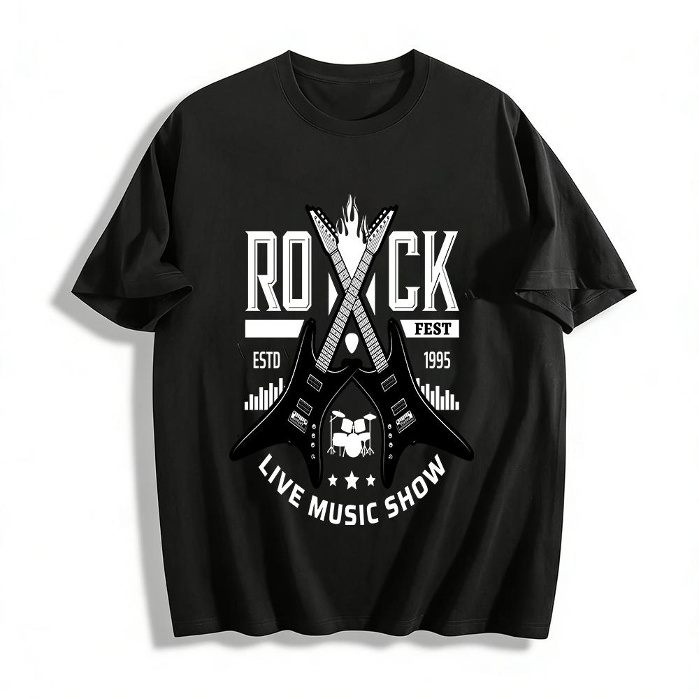 Vintage Rock Double Electric Guitar Festival Unisex Casual Tee Pure cotton T-shirt XXS
Vintage Rock Double Electric Guitar Festival Unisex Casual Tee Pure cotton T-shirt XXS