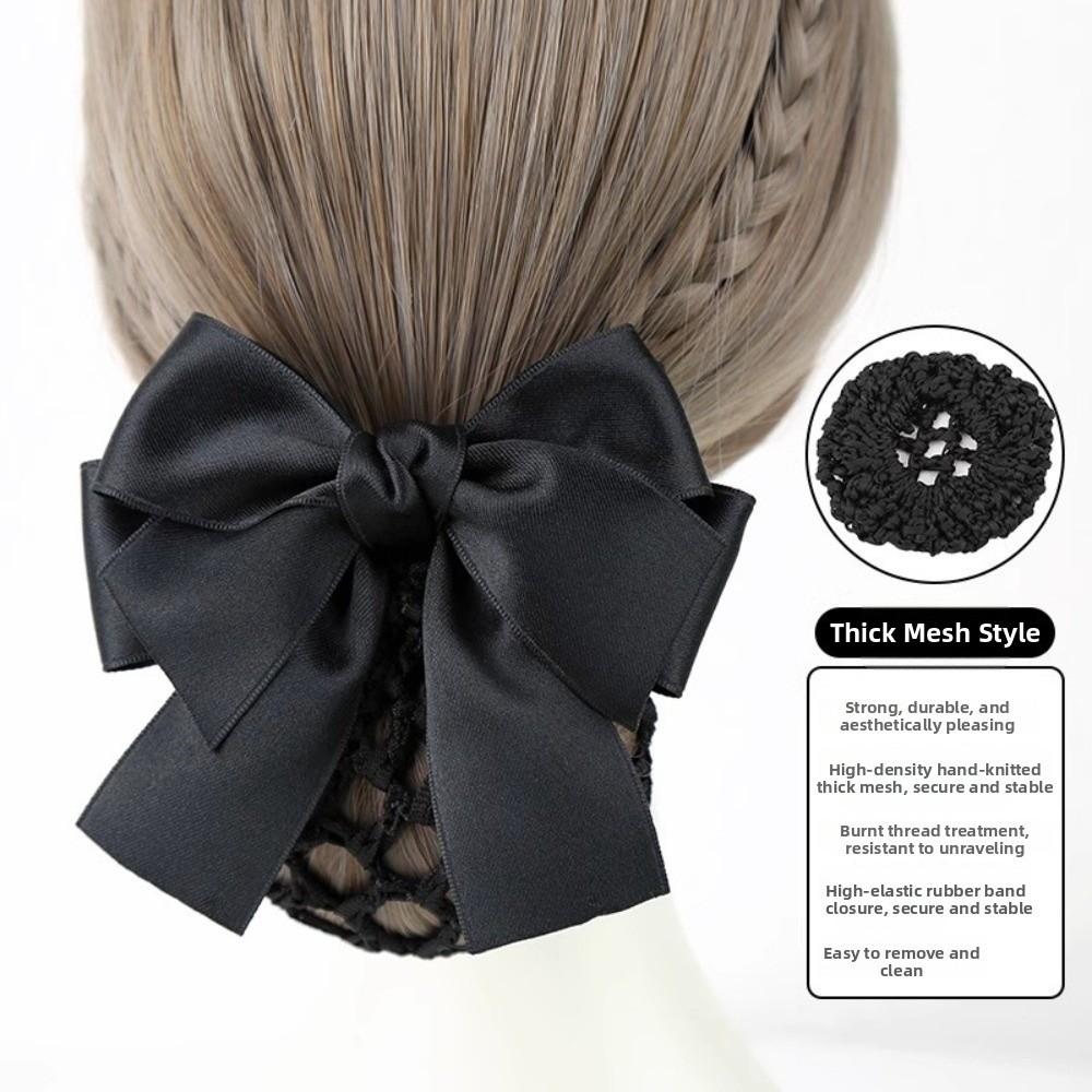 Sweet Comfortable Bowknot Knit Hair Net Vintage Elegant Korean Bun Snood Spring Clip Double Layer Cover Net Hair Clip Female
Sweet Comfortable Bowknot Knit Hair Net Vintage Elegant Korean Bun Snood Spring Clip Double Layer Cover Net Hair Clip Female