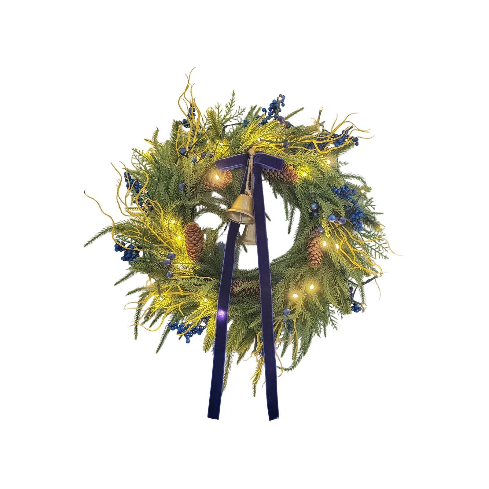 3D 55CM Simulated Needles Norfolk Blue Bell Wall Hanging Christmas Door Hanging Wreath Decoration
3D 55CM Simulated Needles Norfolk Blue Bell Wall Hanging Christmas Door Hanging Wreath Decoration