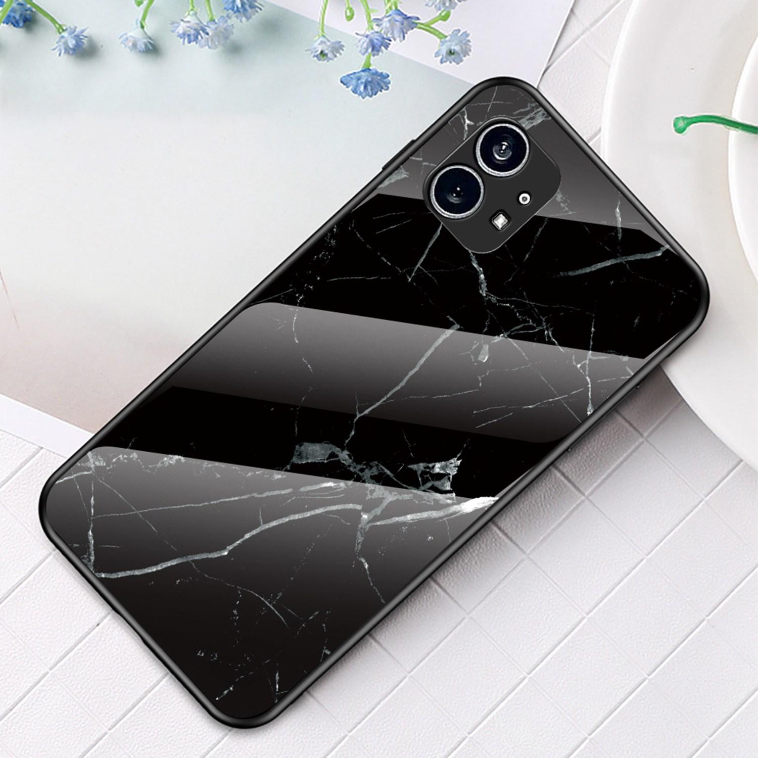 For Nothing phone (1) 5G Wear-resistant Phone Protector Marble Pattern Tempered Glass+PC+TPU Hybrid Back Cover Black Marble
For Nothing phone (1) 5G Wear-resistant Phone Protector Marble Pattern Tempered Glass+PC+TPU Hybrid Back Cover Black Marble
