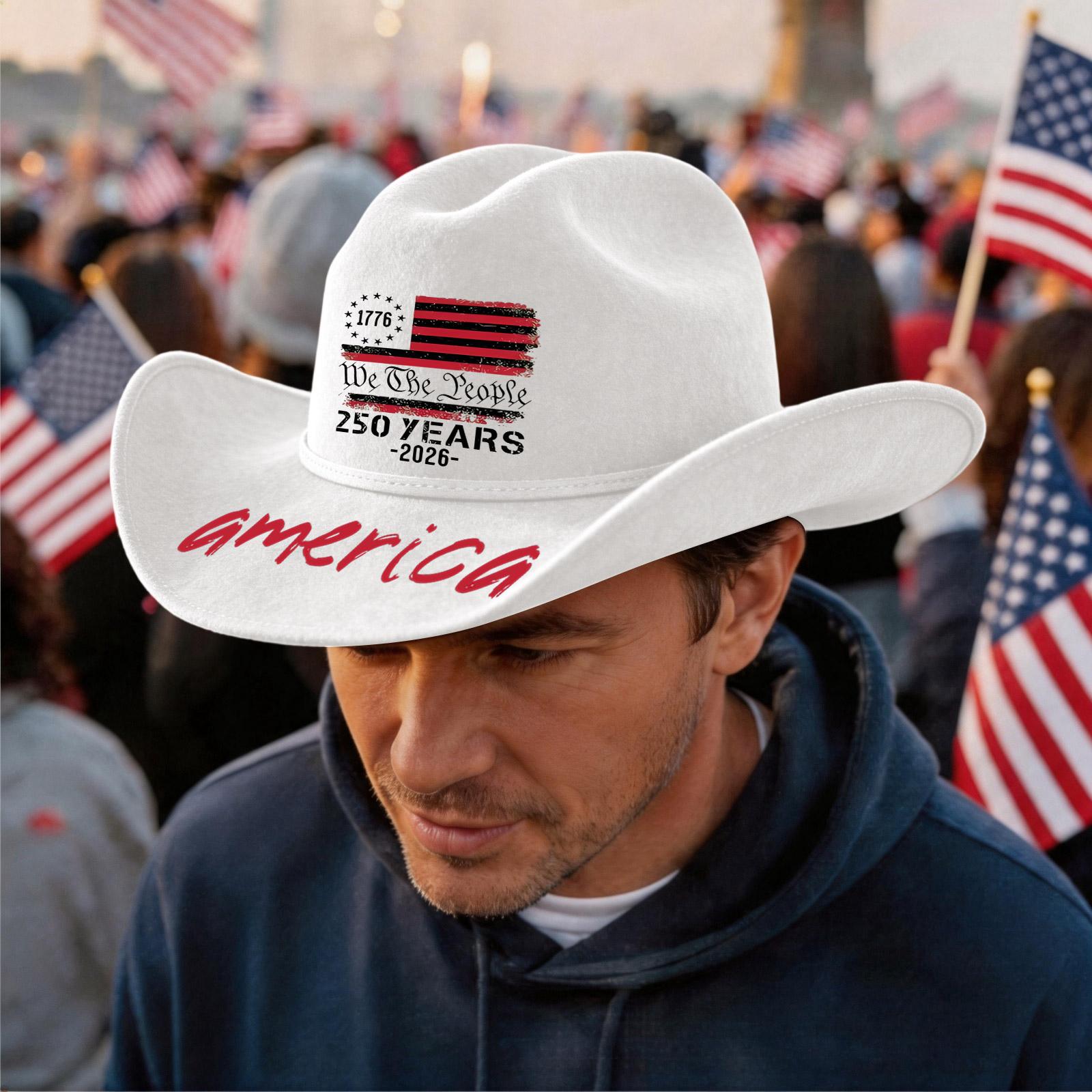 Casual Retro Style Anniversary Print Cowboy Hat Unisex Western Wide Brim Hat Adjustable Size Durable Material Classic Design One Size
Casual Retro Style Anniversary Print Cowboy Hat Unisex Western Wide Brim Hat Adjustable Size Durable Material Classic Design One Size