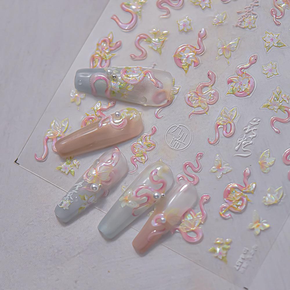 Tomoni Jelly Nail & Phone Stickers - Green Snake & Butterfly Designs for Kids 
Tomoni Jelly Nail & Phone Stickers - Green Snake & Butterfly Designs for Kids