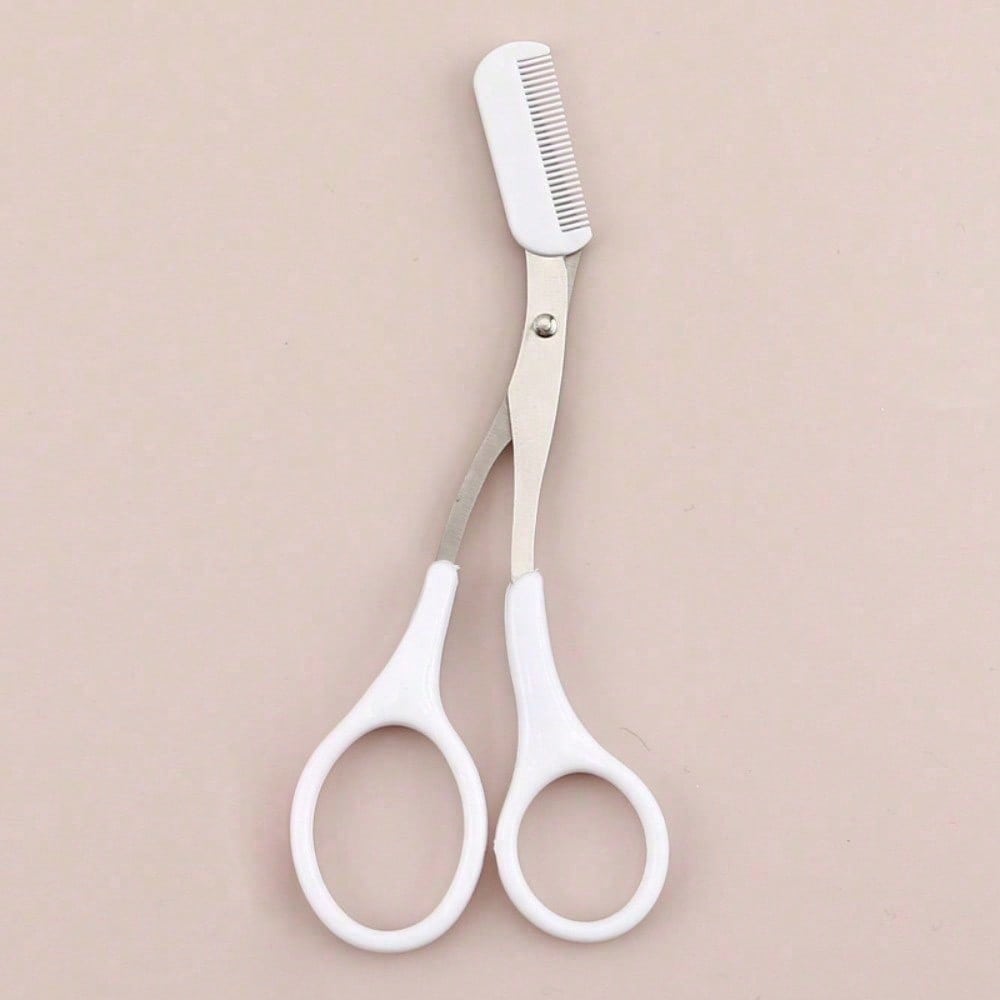 1pc Stainless Steel Eyebrow Trimming Scissors With Comb, Comb And Scissors Integrated, Precise Eyebrow Trimming Tool білий
1pc Stainless Steel Eyebrow Trimming Scissors With Comb, Comb And Scissors Integrated, Precise Eyebrow Trimming Tool білий