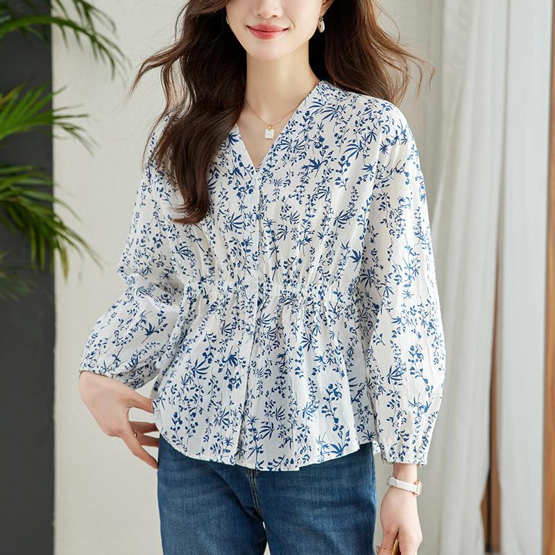 Новая весенняя рубашка с длинным рукавом из чистого хлопка в уникальном китайском стиле, рубашка из сине-белого фарфора для женщин XXL
Новая весенняя рубашка с длинным рукавом из чистого хлопка в уникальном китайском стиле, рубашка из сине-белого фарфора для женщин XXL