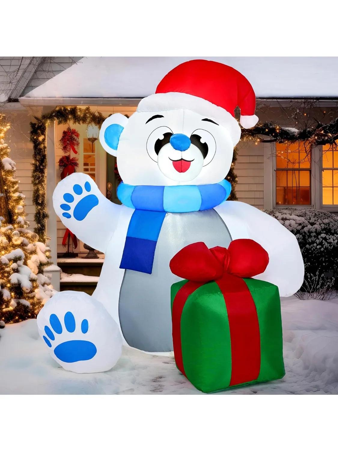 Joyfy 4 фута Рождественские надувные фигуры Белый медведь Рождественские надувные фигуры Наружные украшения со встроенными светодиодами для праздничной вечеринки Сад
Joyfy 4 фута Рождественские надувные фигуры Белый медведь Рождественские надувные фигуры Наружные украшения со встроенными светодиодами для праздничной вечеринки Сад