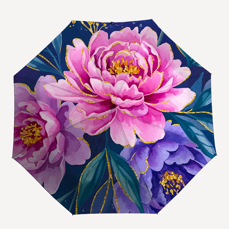 1pc Floral Artwork Automatic Folding Umbrella - Compact 8-Rib Design, Durable Plastic & Iron, Festive Gift, Compact Umbrellan001
1pc Floral Artwork Automatic Folding Umbrella - Compact 8-Rib Design, Durable Plastic & Iron, Festive Gift, Compact Umbrellan001