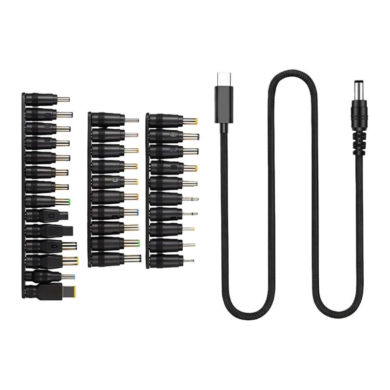 Universal DC5.5mm to Type C Converters Cable With 100WPD Charging for Laptop Power Supply with Various Adapter Size 1
Universal DC5.5mm to Type C Converters Cable With 100WPD Charging for Laptop Power Supply with Various Adapter Size 1