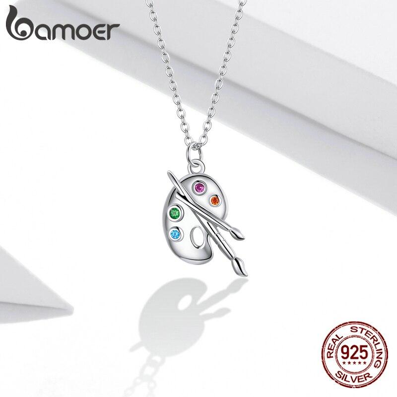 BAMOER из стерлингового серебра 925 пробы, цветовая палитра, ожерелье, цепочка с цирконием, художественная кисть для женщин, изысканные эффектные ювелирные изделия 925 silver
BAMOER из стерлингового серебра 925 пробы, цветовая палитра, ожерелье, цепочка с цирконием, художественная кисть для женщин, изысканные эффектные ювелирные изделия 925 silver