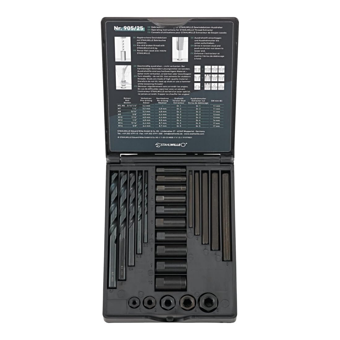 Stahlwille Extractor Set 905/25
Stahlwille Extractor Set 905/25