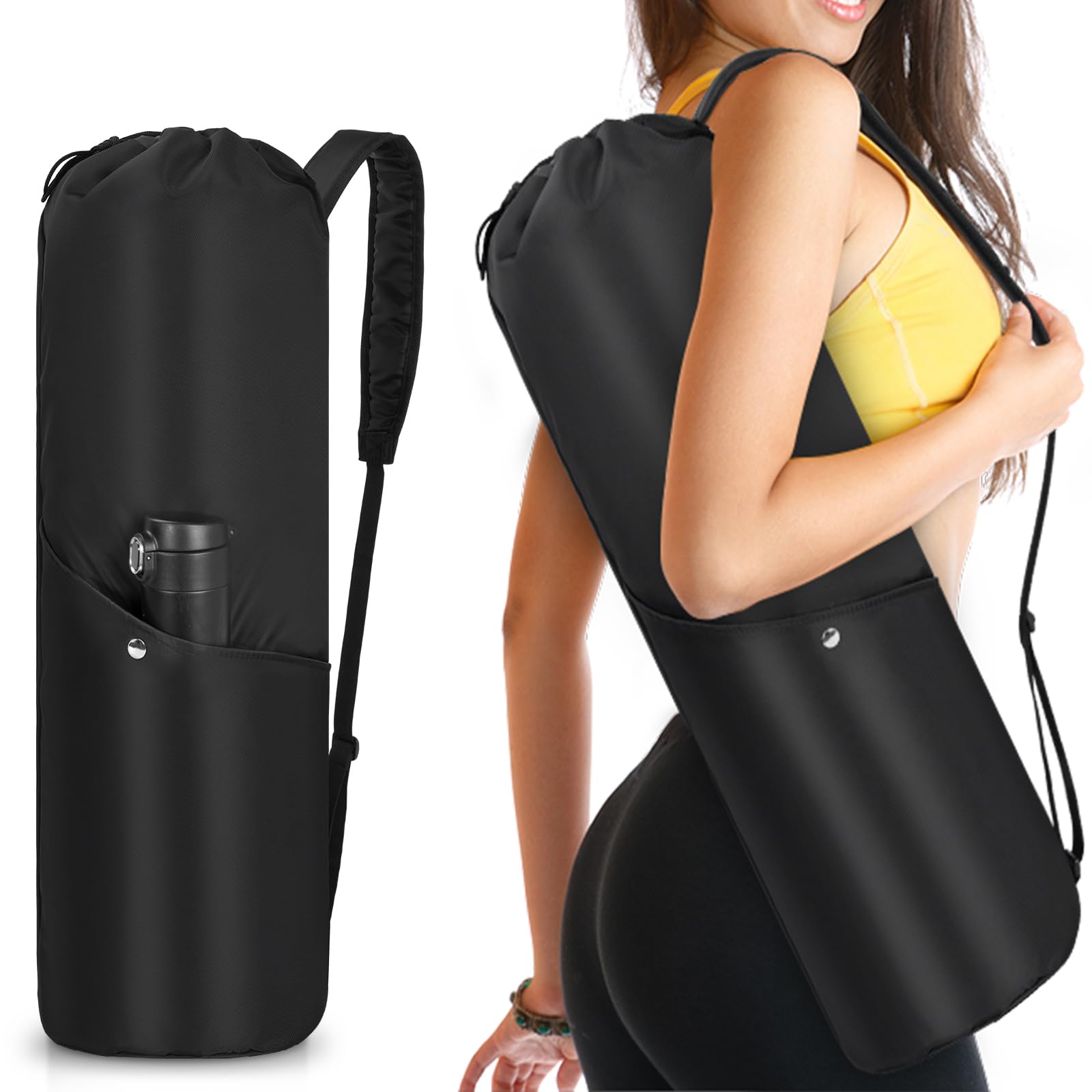 AKOZLIN Сумка-чехол для коврика для йоги на кулиске, Портативный чехол для коврика для йоги с регулируемым ремнем и карманами для и черная сумка, Легкий, Водонепроницаемый, Школа, Спортзал, чёрный
AKOZLIN Сумка-чехол для коврика для йоги на кулиске, Портативный чехол для коврика для йоги с регулируемым ремнем и карманами для и черная сумка, Легкий, Водонепроницаемый, Школа, Спортзал, чёрный