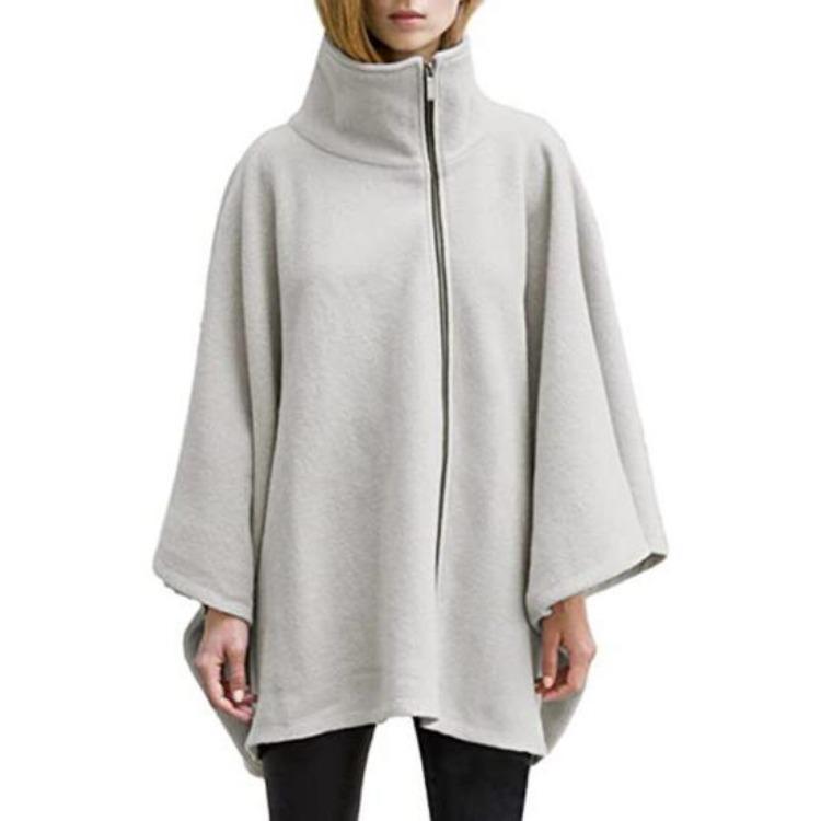 Warm Winter Thick Cape Coat for Women Windproof High Collar Loose Bat Sleeve Long Coat Solid Color Zipper Closure Irregular Hem M світло-сірого кольору
Warm Winter Thick Cape Coat for Women Windproof High Collar Loose Bat Sleeve Long Coat Solid Color Zipper Closure Irregular Hem M світло-сірого кольору