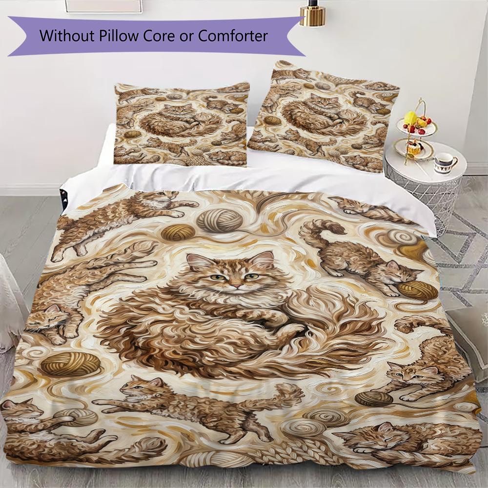 Cute kitten Pattern Bedding uilt Set uilt Cover Pillowcase Home Decoration Birthday Gift (1 * duvet cover + 46 * pillowcase without core) 135x200cm
Cute kitten Pattern Bedding uilt Set uilt Cover Pillowcase Home Decoration Birthday Gift (1 * duvet cover + 46 * pillowcase without core) 135x200cm