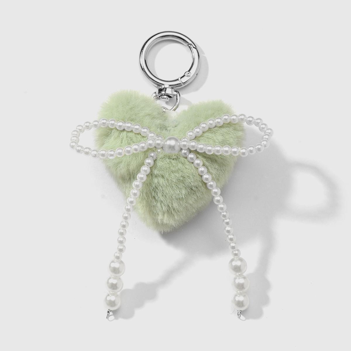 Simple Versatile Plush Heart Faux Pearl Bow Keychain Bag Charm
Simple Versatile Plush Heart Faux Pearl Bow Keychain Bag Charm