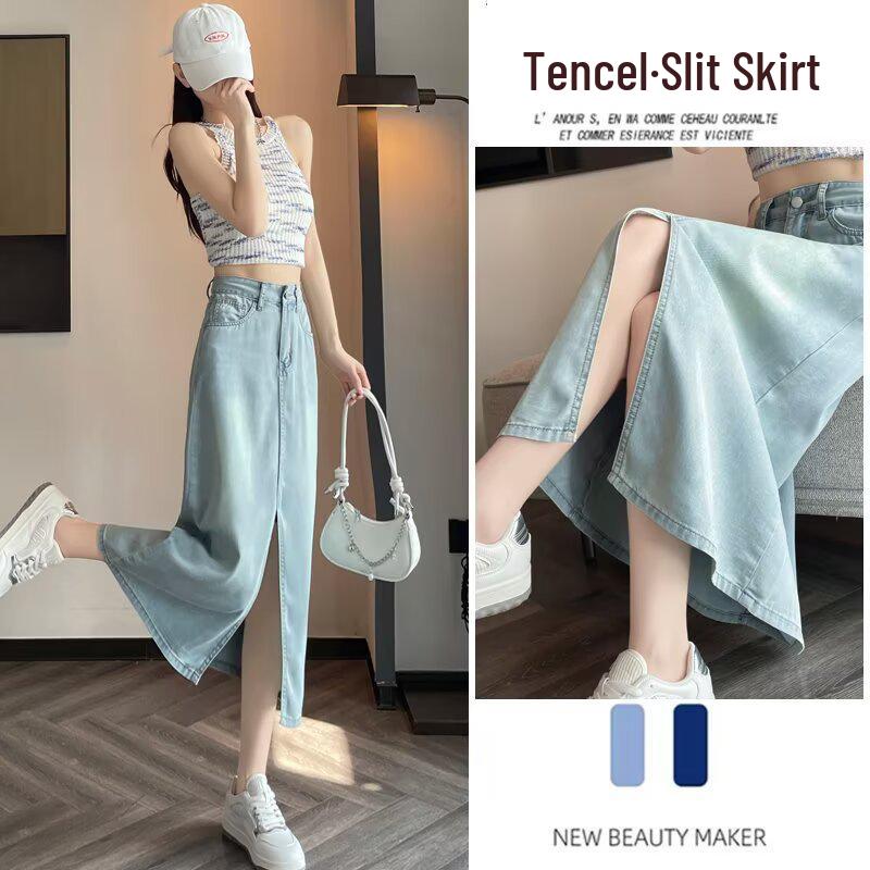 2025 Plus Size Slimming Denim Skirt - Women s Summer Thin Style with Side Slit, Hot Girl Design, Popular Mid-Length. M: Height 155-165CM (95-108 lbs)
2025 Plus Size Slimming Denim Skirt - Women s Summer Thin Style with Side Slit, Hot Girl Design, Popular Mid-Length. M: Height 155-165CM (95-108 lbs)