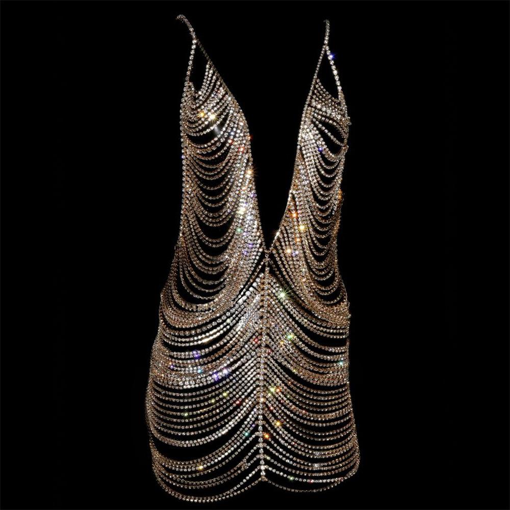 Fashion Exaggerated Multi-Layer Rhinestone Body Chain, Nightclub Performance Sexy Onesie European And American Accessories Body Chain золотой
Fashion Exaggerated Multi-Layer Rhinestone Body Chain, Nightclub Performance Sexy Onesie European And American Accessories Body Chain золотой