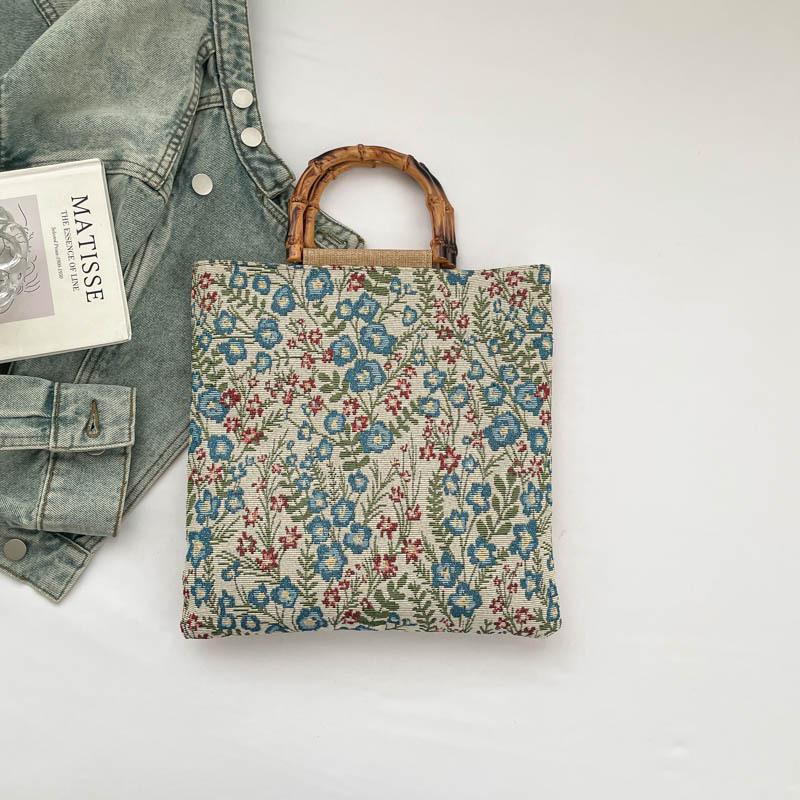Vintage Floral Bamboo Handbag for Women Large Capacity Ladies Casual Tote Bag Lightweight Portable Female Travel Lunch Bag Bento
Vintage Floral Bamboo Handbag for Women Large Capacity Ladies Casual Tote Bag Lightweight Portable Female Travel Lunch Bag Bento