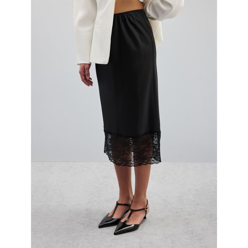 Western Style New Fashion Casual Slim fit Lace Stitching High Waist Skirt Lace Patchwork Skirt Black L
Western Style New Fashion Casual Slim fit Lace Stitching High Waist Skirt Lace Patchwork Skirt Black L