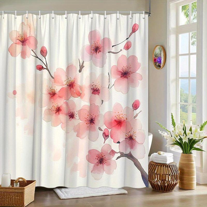 1 Акварельная шторка для душа «Цветущая сакура» - Безмятежный весенний дизайн, нежные розовые цветы на коричневых ветвях, полиэстеровая ткань 90x180cm
1 Акварельная шторка для душа «Цветущая сакура» - Безмятежный весенний дизайн, нежные розовые цветы на коричневых ветвях, полиэстеровая ткань 90x180cm