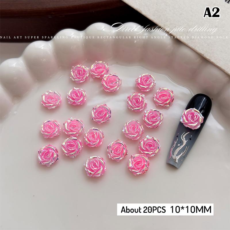 20Pcs 10Mm Aurora Gradient Resin Rose Flowers For Jewelry Making 3D Nail Accessories Handmade Diy Nail Art A2
20Pcs 10Mm Aurora Gradient Resin Rose Flowers For Jewelry Making 3D Nail Accessories Handmade Diy Nail Art A2