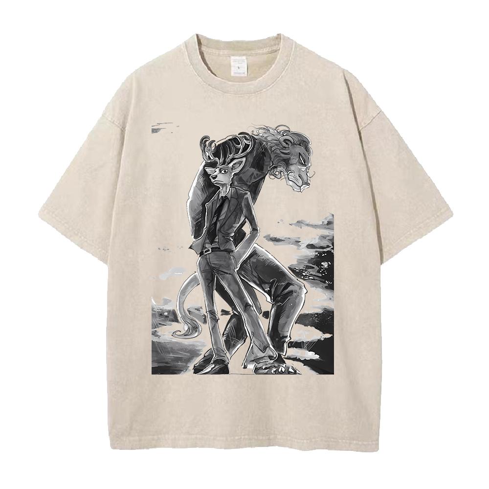 Anime BEASTARS Rouis Ibuki Graphic T Shirt Men Short Sleeve Clothing Casual Cotton Tshirt Vintage Washed Tshirt Harajuku Tops S
Anime BEASTARS Rouis Ibuki Graphic T Shirt Men Short Sleeve Clothing Casual Cotton Tshirt Vintage Washed Tshirt Harajuku Tops S