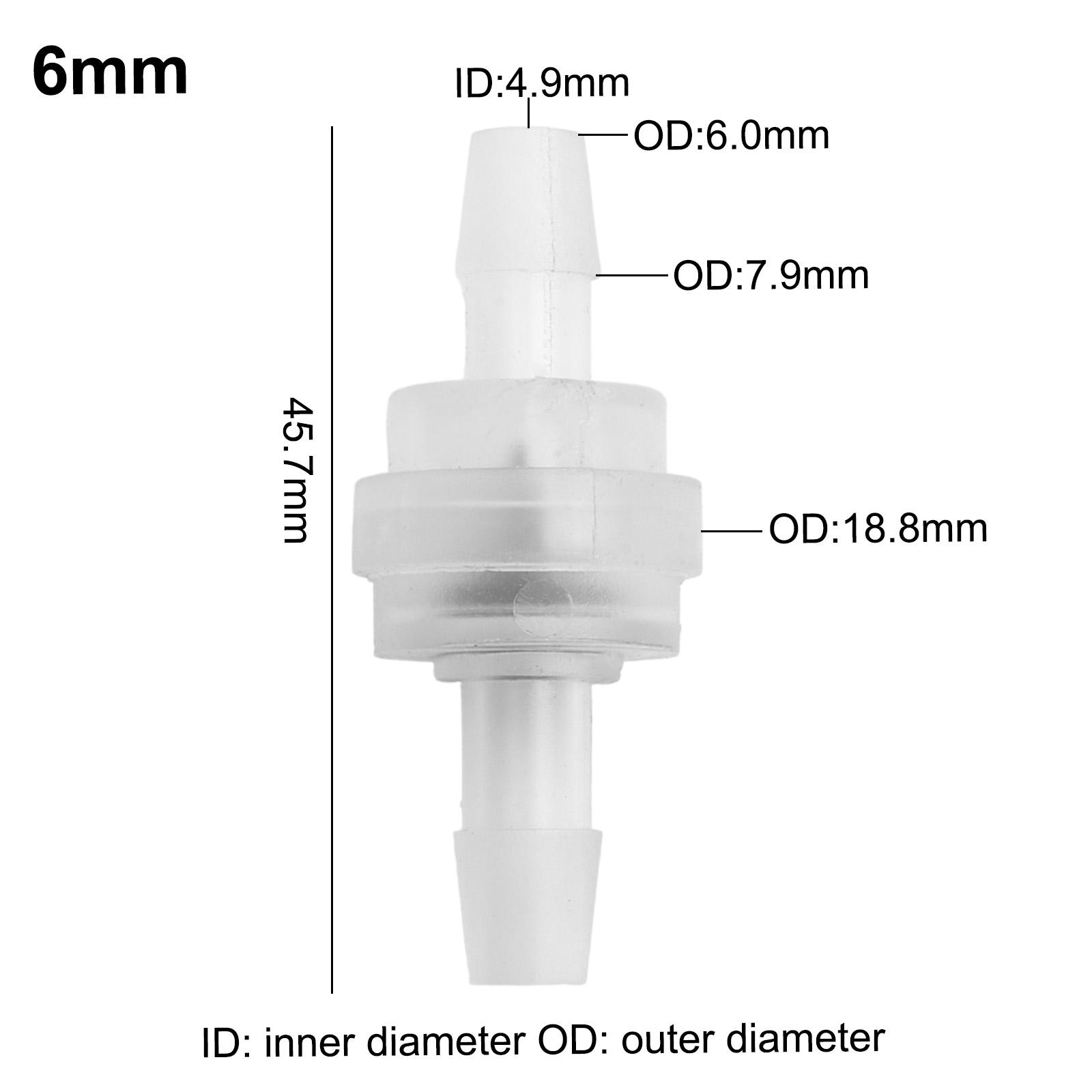 1PCS 3mm To 12mm Plastic White Check Valve Way Non-return Valve Oil Gas Water Air Prevents-Fuel From Returning Back Replacement 3mm
1PCS 3mm To 12mm Plastic White Check Valve Way Non-return Valve Oil Gas Water Air Prevents-Fuel From Returning Back Replacement 3mm