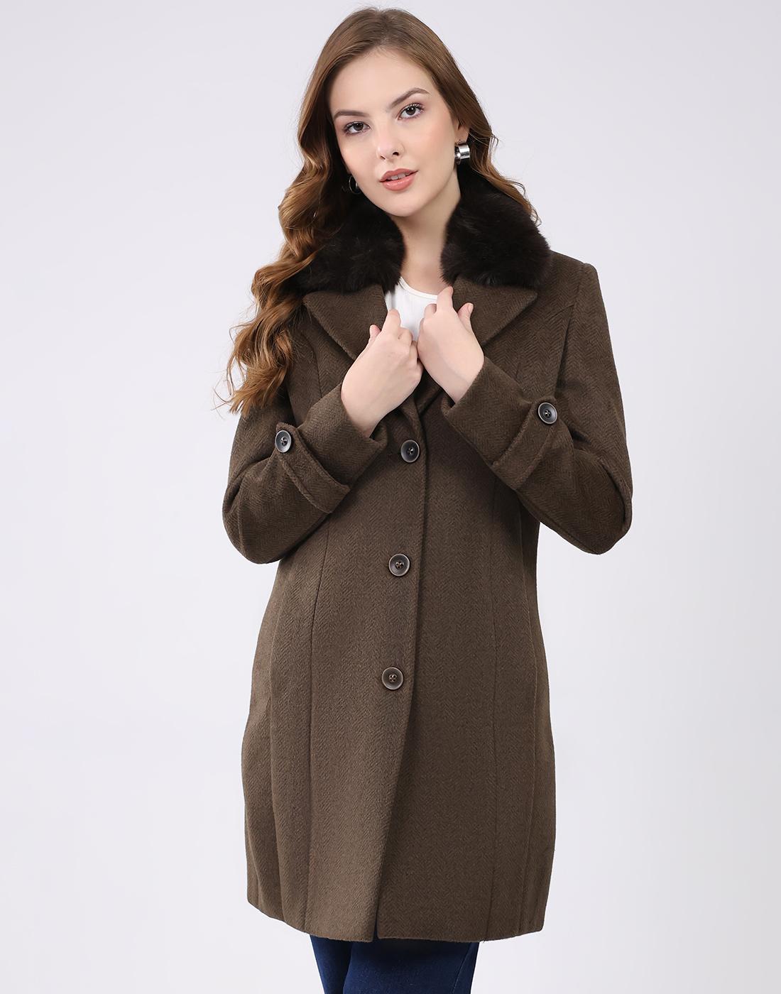 Monte Carlo Women Notch Lapel Full Sleeve Coat M коричневий
Monte Carlo Women Notch Lapel Full Sleeve Coat M коричневий