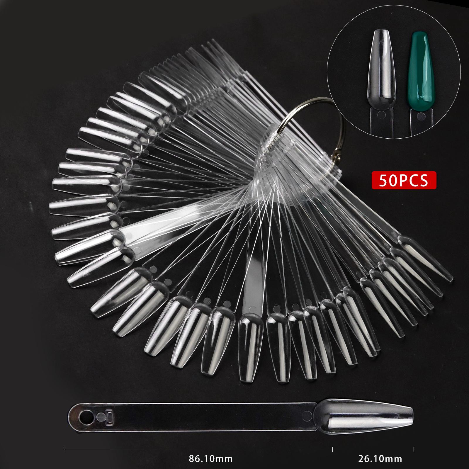 Зразок для нейл-арту 50 шт. Картка кольорів у формі віяла, Зразок для лаку, Практика, Демонстраційна дошка для лаку/клею
Зразок для нейл-арту 50 шт. Картка кольорів у формі віяла, Зразок для лаку, Практика, Демонстраційна дошка для лаку/клею