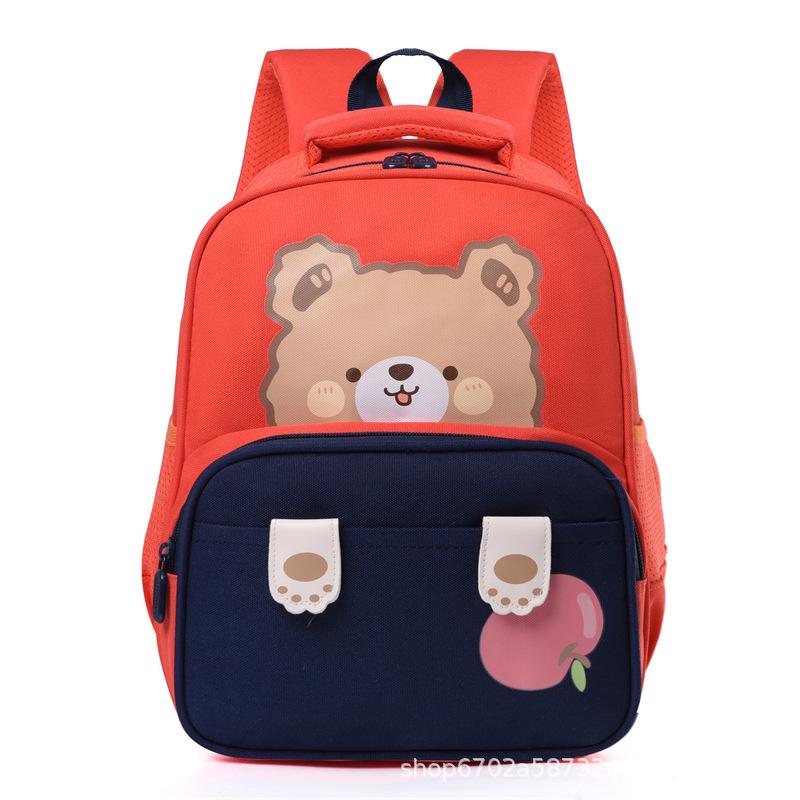 Рюкзак для начальной школы модный детский рюкзак для мальчиков и девочек новый мультяшный милый рюкзак из ткани Оксфорд прочный и долговечный красный