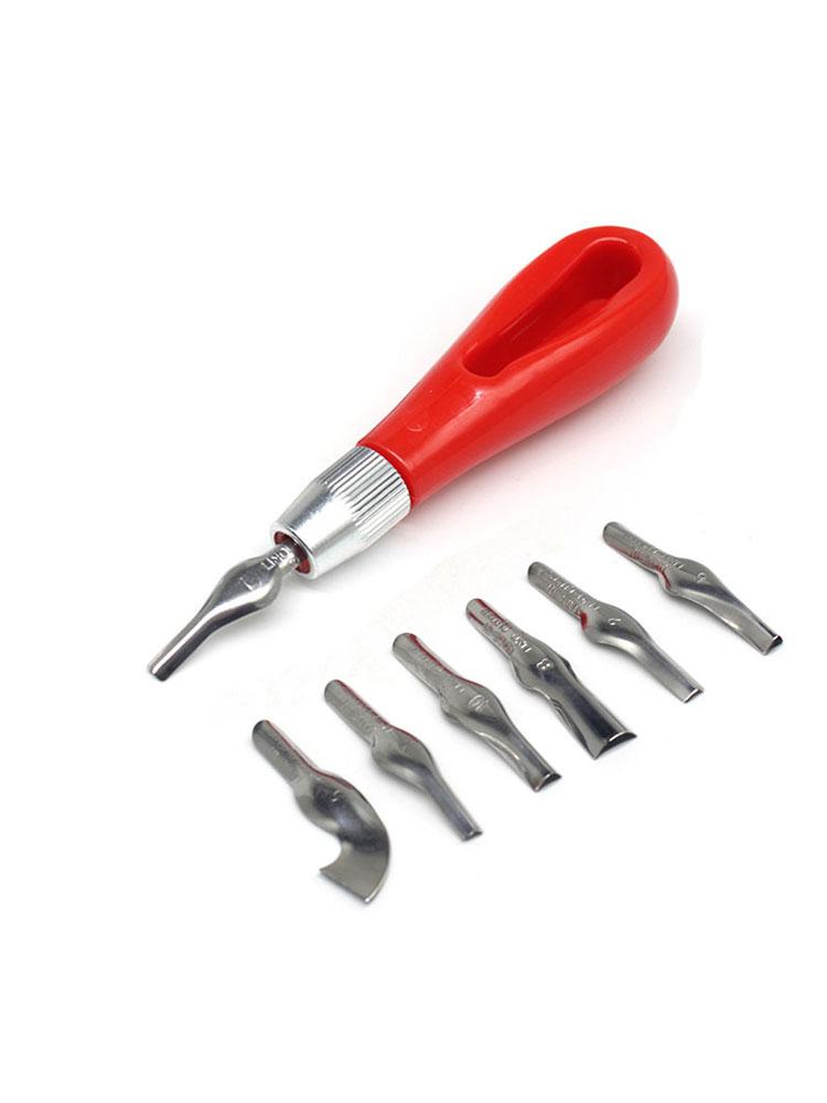 Carving Tool Creative Round Handle 6 Knife Head Art Print Engraving Knife Professional School Art Wood червоний
Carving Tool Creative Round Handle 6 Knife Head Art Print Engraving Knife Professional School Art Wood червоний