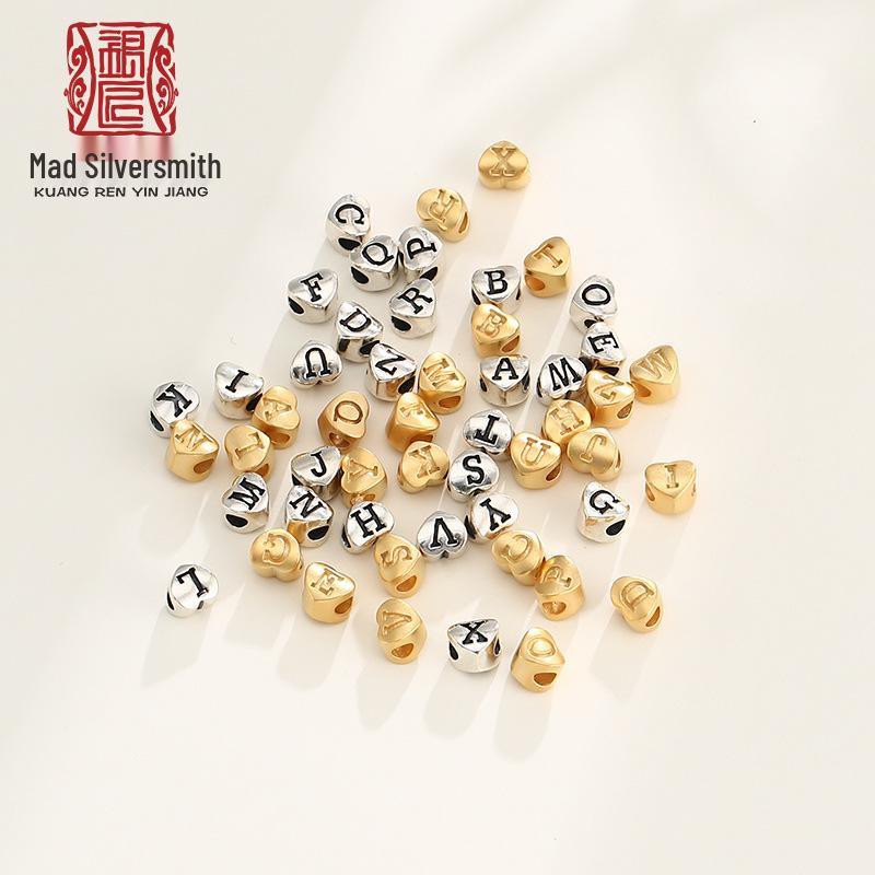 S925 Sterling Silver Alphabet Charms for Handmade DIY Bracelets with Beaded and Braided Rope Accessories
S925 Sterling Silver Alphabet Charms for Handmade DIY Bracelets with Beaded and Braided Rope Accessories