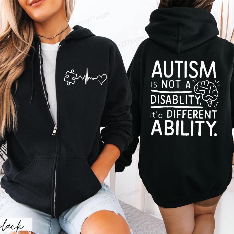 Male and Female Autism Are Not Disabilities, but Different Abilities Such as Zip Up Hoodies, Zip Up Sportswear Jackets XS чёрный
Male and Female Autism Are Not Disabilities, but Different Abilities Such as Zip Up Hoodies, Zip Up Sportswear Jackets XS чёрный