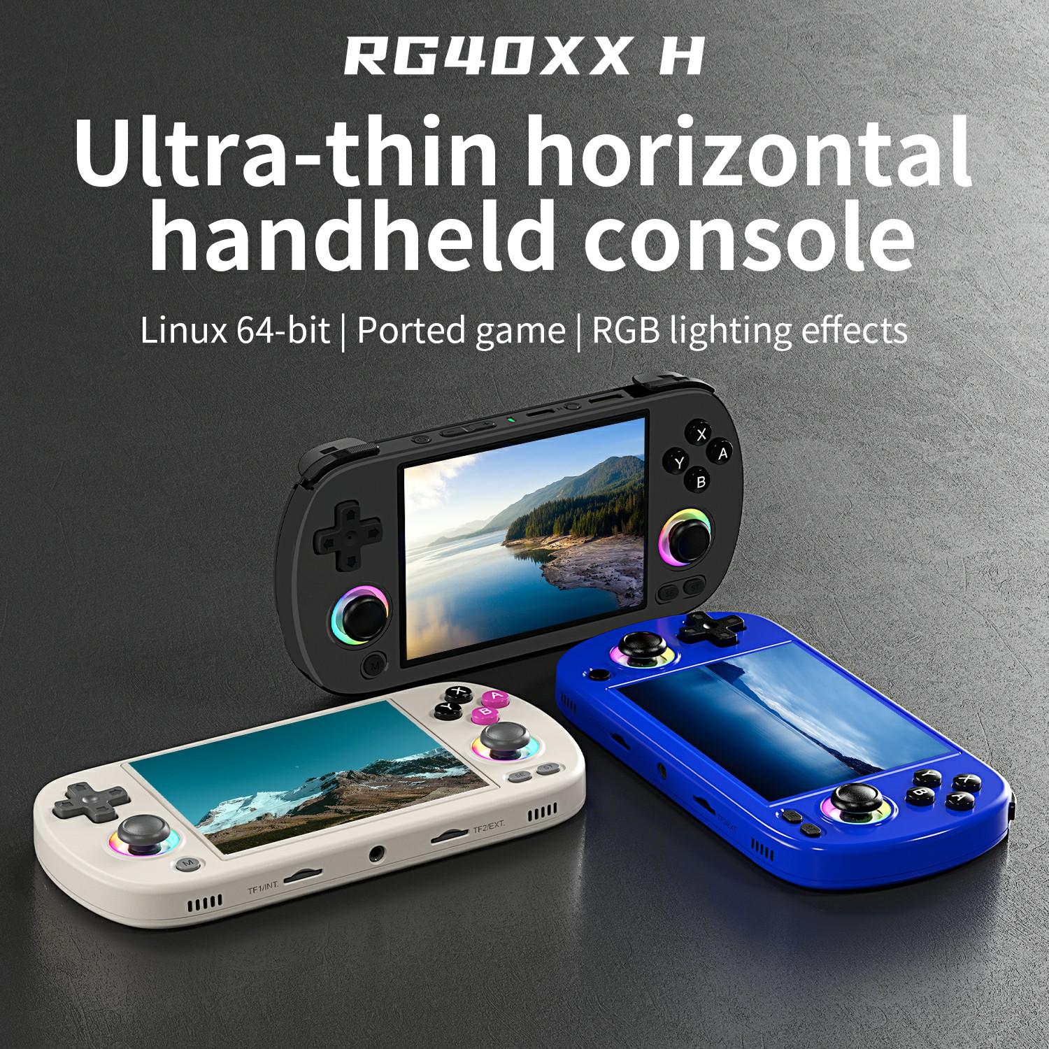 AMPOWN RG40XXH 32G Handheld Game Console 4 Inch Screen WIFI Controller HD TV Connection Gaming Machine Blue
AMPOWN RG40XXH 32G Handheld Game Console 4 Inch Screen WIFI Controller HD TV Connection Gaming Machine Blue