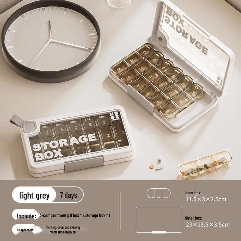 Compact Pill Dispenser: Secure Compartment, Three-Time Reminder, Small Flip-Cover Storage Box.
Compact Pill Dispenser: Secure Compartment, Three-Time Reminder, Small Flip-Cover Storage Box.