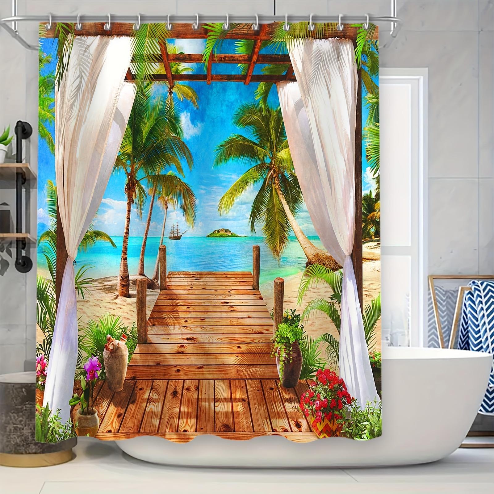 Beach Cottage Wooden Bridge Washable Dirt-Resistant Shower Curtain Shower Head Waterproof Polyester Bath Curtain For Home Decor W60H190(CM)-1 Pcs
Beach Cottage Wooden Bridge Washable Dirt-Resistant Shower Curtain Shower Head Waterproof Polyester Bath Curtain For Home Decor W60H190(CM)-1 Pcs