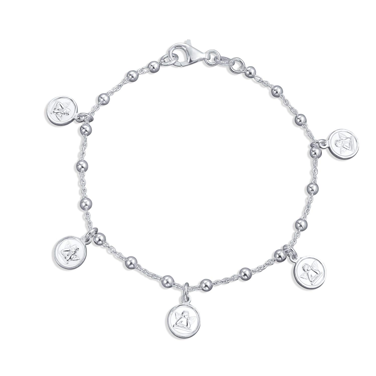 Protection Dangle Round Disc Medal Multi Charm Guardian Angel Cherub Coin Bracelet For Women Teens Sterling Silver .925 срібний
Protection Dangle Round Disc Medal Multi Charm Guardian Angel Cherub Coin Bracelet For Women Teens Sterling Silver .925 срібний